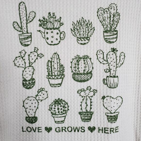 Paper Crane Waffle Knit Cactus Short Sleeve Graphic T-Shirt XS Gardener Plants - Picture 3 of 9